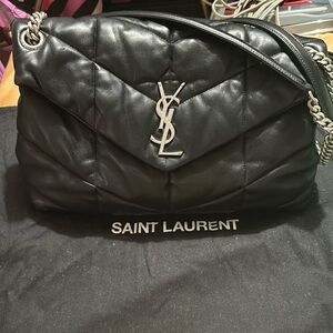 YSL LouLou Puffer Medium Black Bag